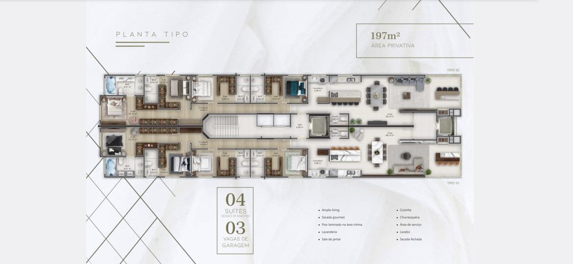 Apartamento á venda frente mar em Porto Belo