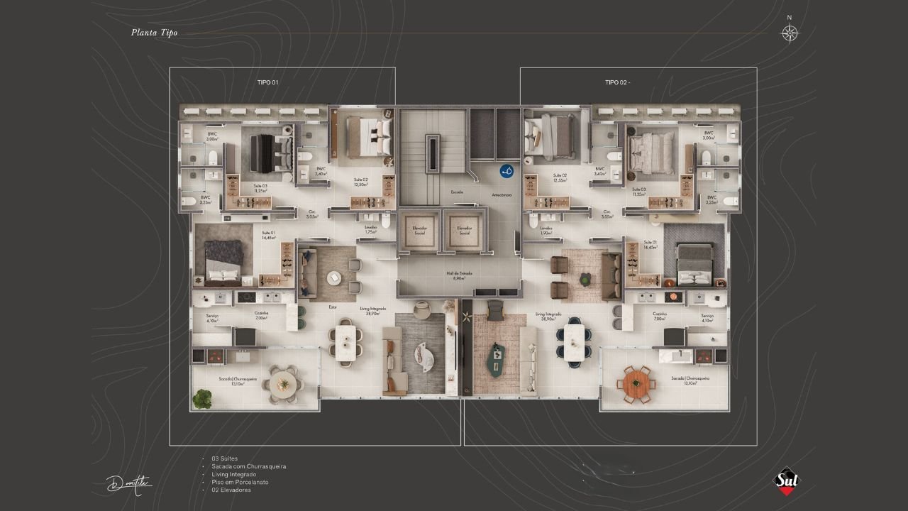 Apartamento com 2 suítes à venda em Porto Belo SC Apartamento com 2 suítes à venda em Porto Belo SC